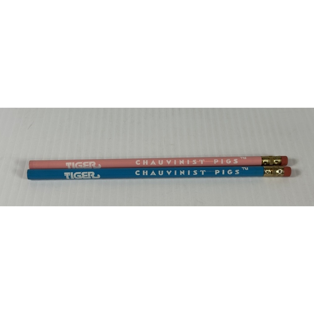 Vintage 1991 Tiger Enterprises Chauvinist Pigs 2 Pencils‎ Replacement Pig NOS